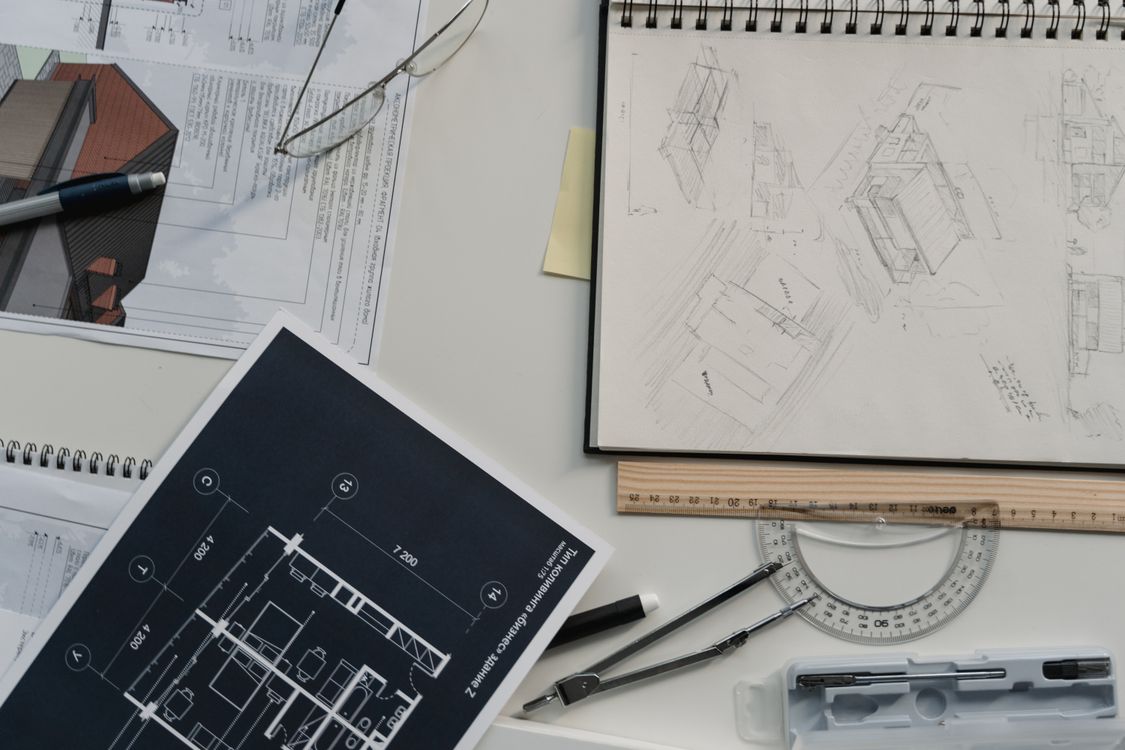 Architectural drawings and drafting tools